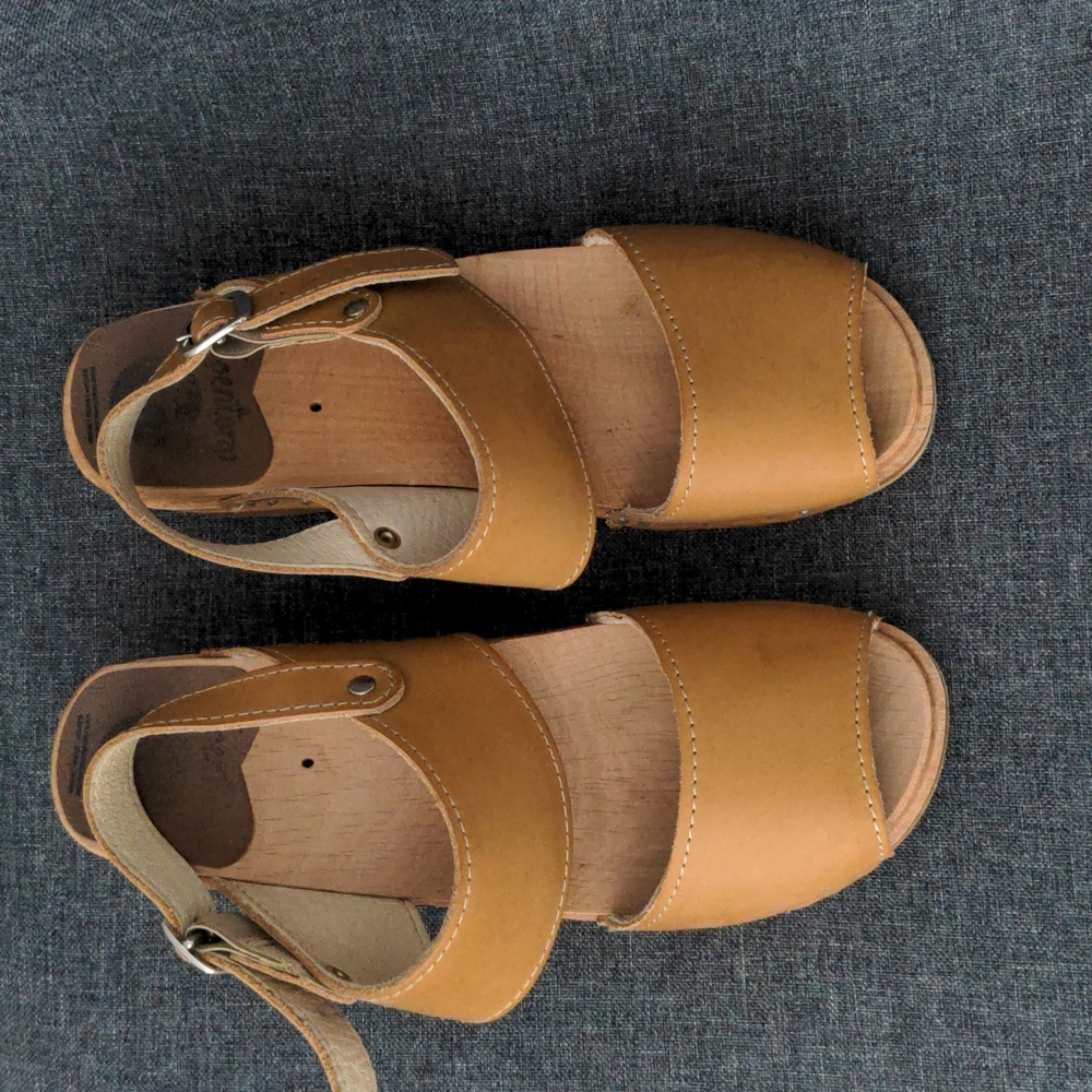 Troentorp Ingrid Tan Leather Clog Sandal 36 - Picture 3 of 8
